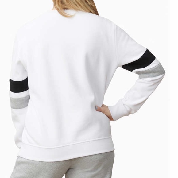 NWT Black Gray White Fila Pullover Sweatshirt Plus - Picture 2 of 2